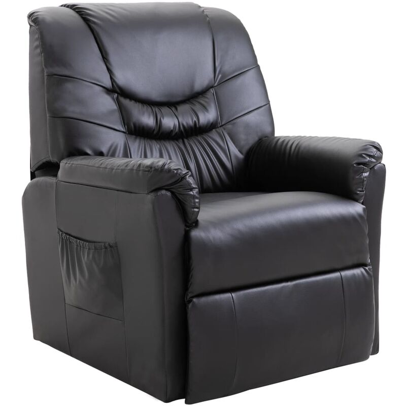 

Happyshopping - Sillon reclinable de cuero sintetico negro