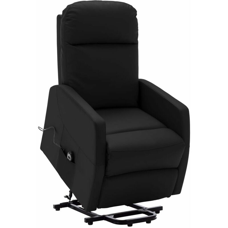 

Sillon reclinable de cuero sintetico negro