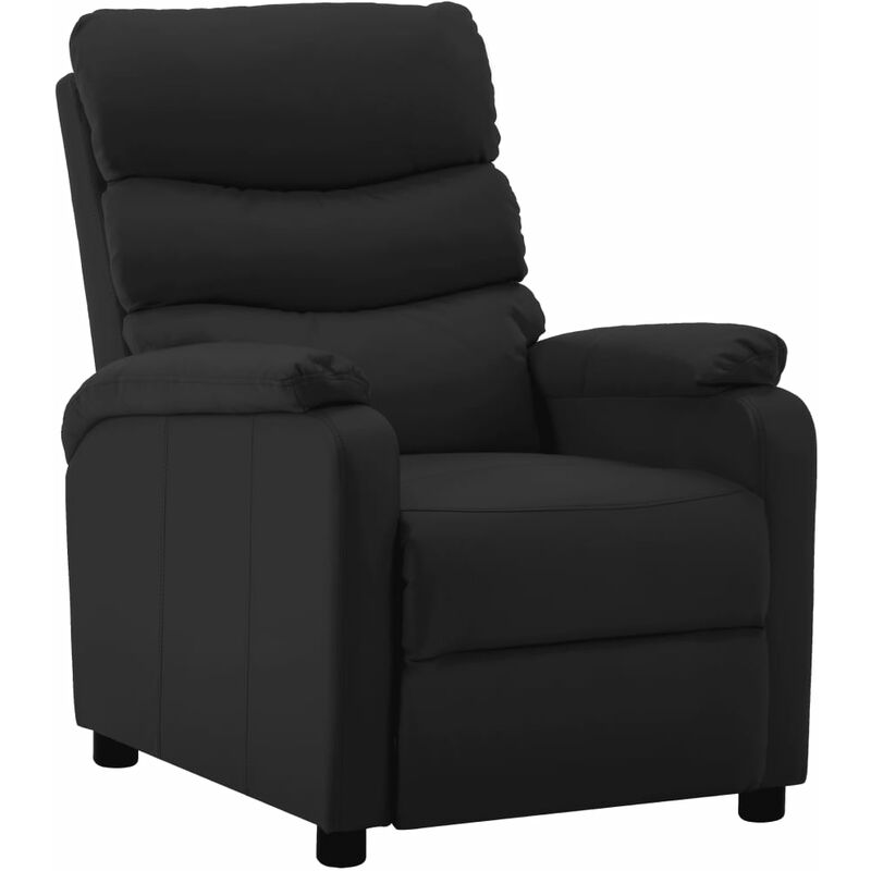 

Sillón reclinable de cuero sintético negro