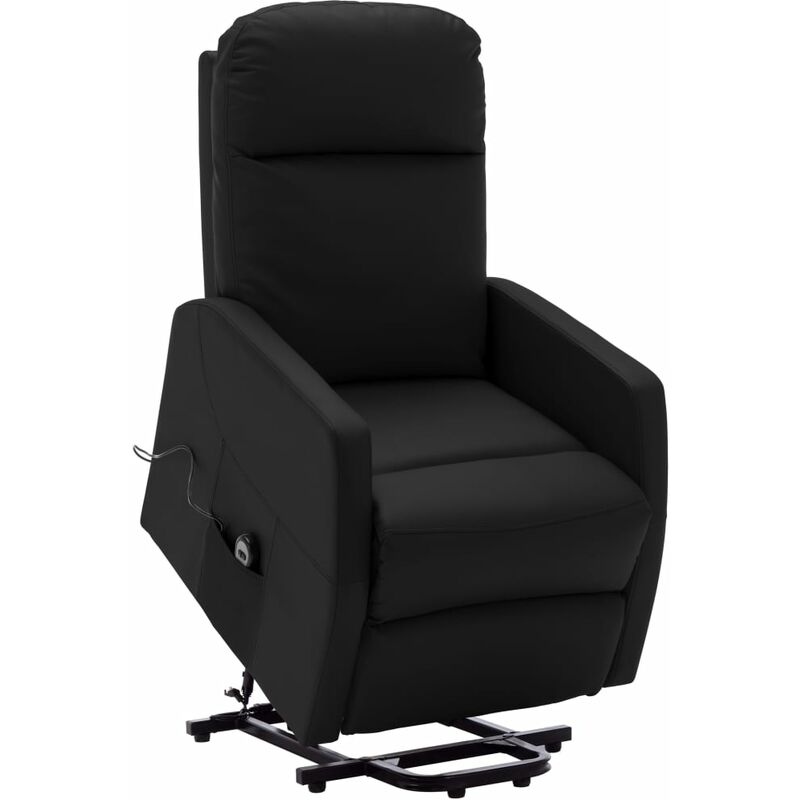 

Sillón reclinable de cuero sintético negro