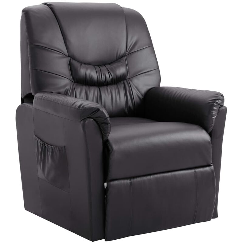 

Sillón Reclinable de Cuero Sintético Gris - Gris - Vidaxl