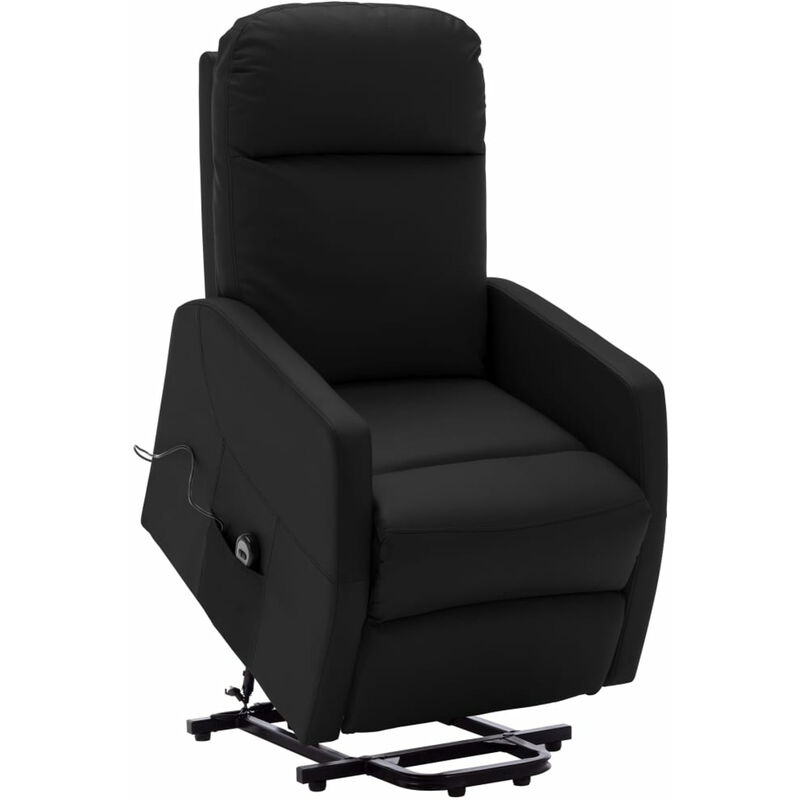 

Sillon reclinable de cuero sintetico negro