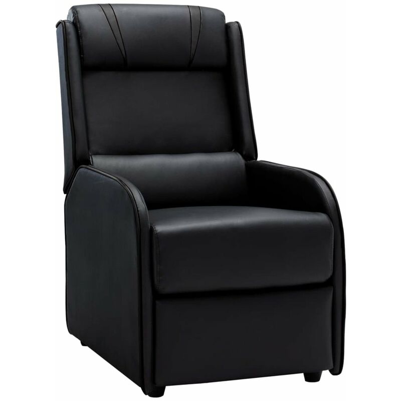 

Happyshopping - Sillon reclinable de cuero sintetico negro y gris