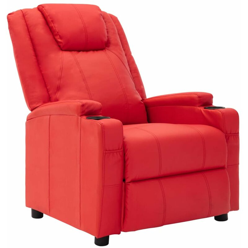 

Happyshopping - Sillon reclinable de cuero sintetico rojo