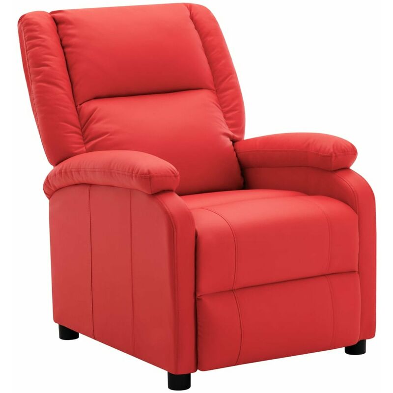 

Happyshopping - Sillon reclinable de cuero sintetico rojo
