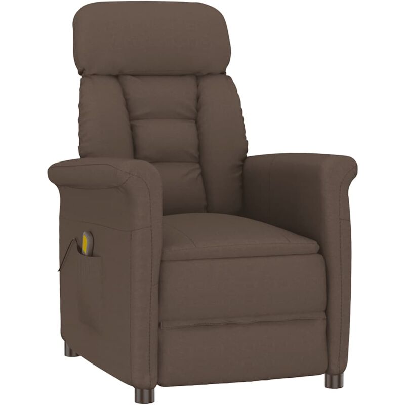 

Sillón Reclinable de Masaje de Cuero Sintético Marrón - Marrón - Vidaxl