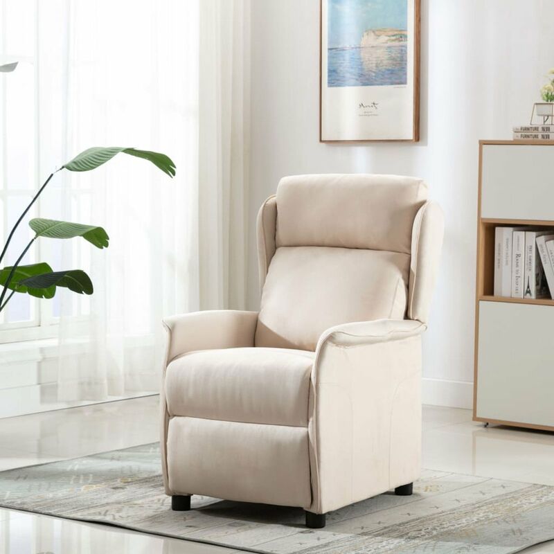 

Happyshopping - Sillon reclinable de masaje de tela crema
