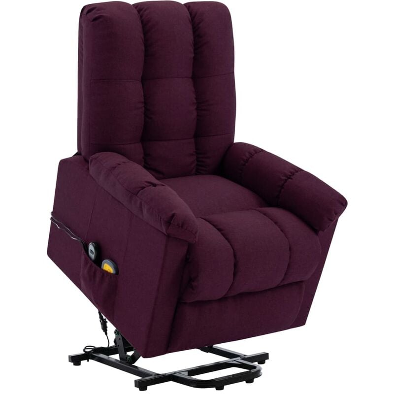 

Sillón reclinable de masaje de tela morado