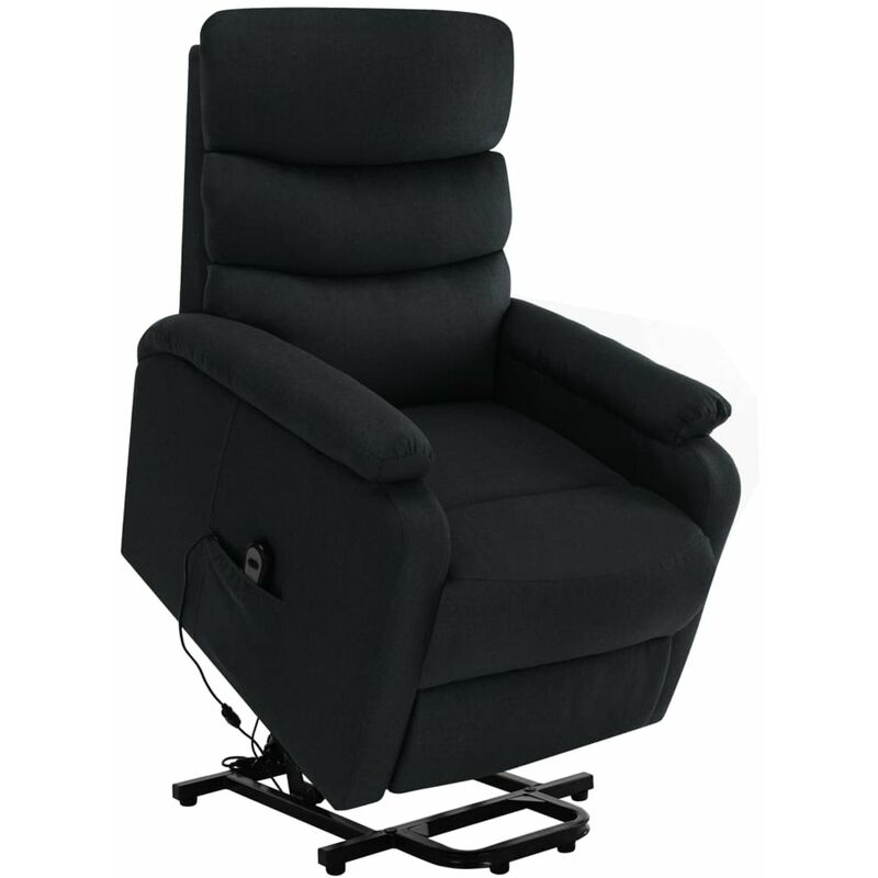 

Happyshopping - Sillon reclinable de masaje de tela negro