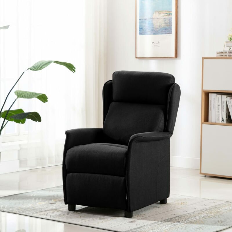 

Sillón reclinable de masaje de tela negro