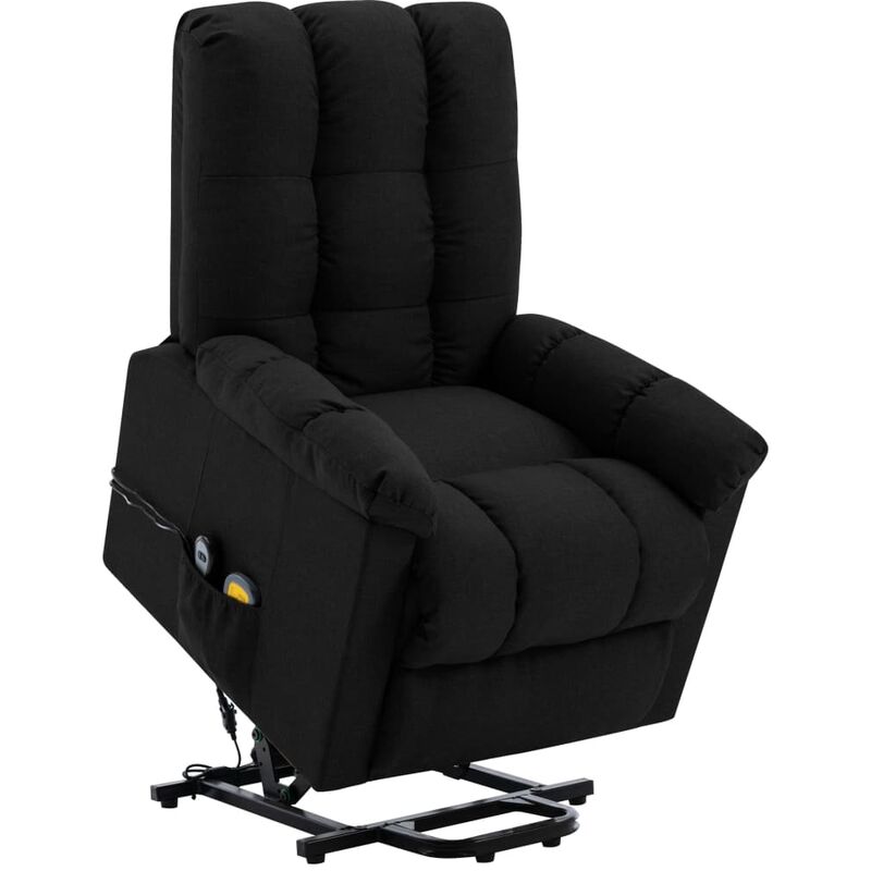 

Sillón reclinable de masaje de tela negro