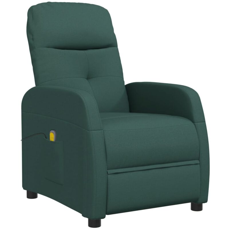 

Sillón Reclinable de Masaje de Tela Verde Oscuro - Verde - Vidaxl