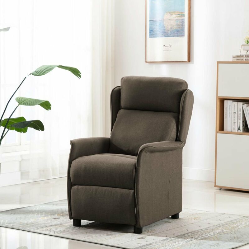 

Happyshopping - Sillon reclinable de masaje tela gris taupe