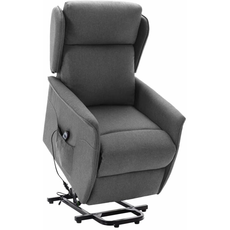 

Sillon reclinable de pie de tela gris claro
