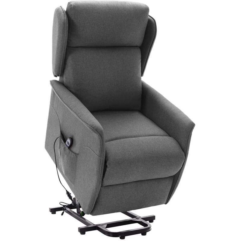 

Sillón reclinable de pie de tela gris claro
