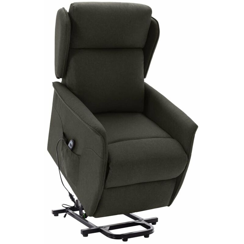 

Sillon reclinable de pie de tela gris taupe