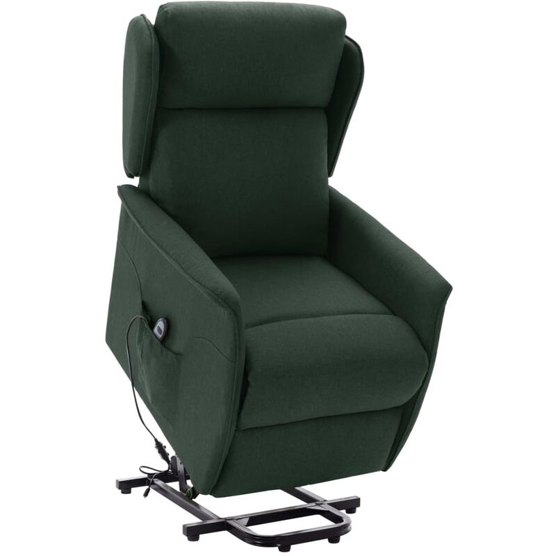 

Sillón reclinable de pie de tela verde oscuro
