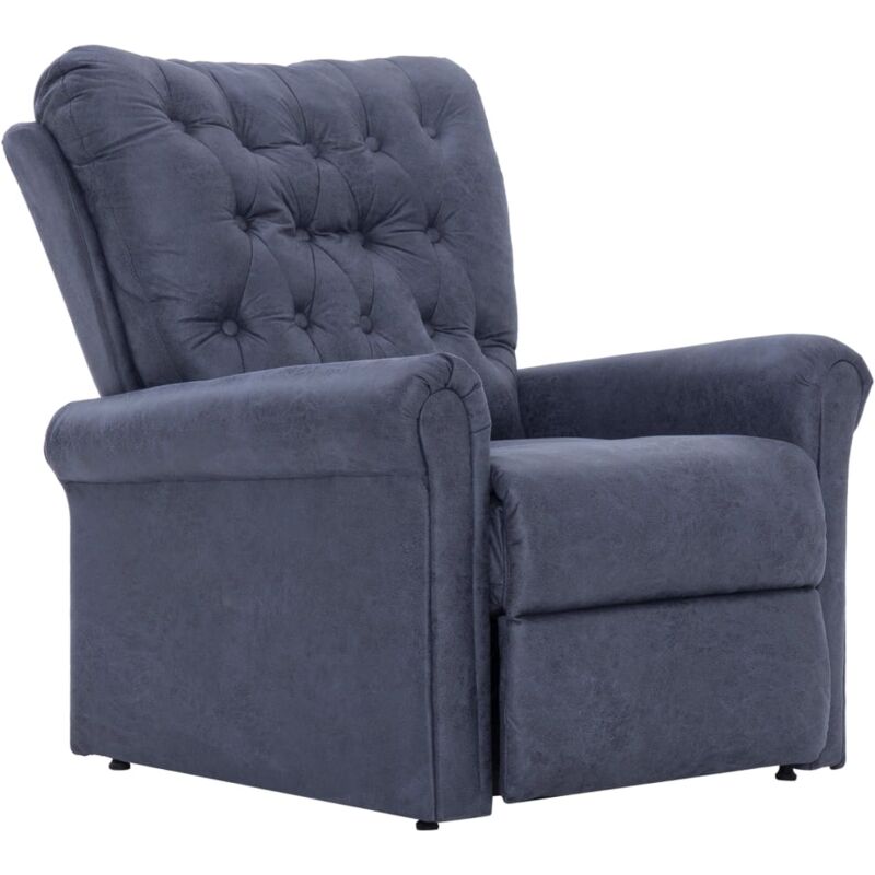 

Sillón Reclinable de Piel de Ante Artificial Gris - Gris - Vidaxl
