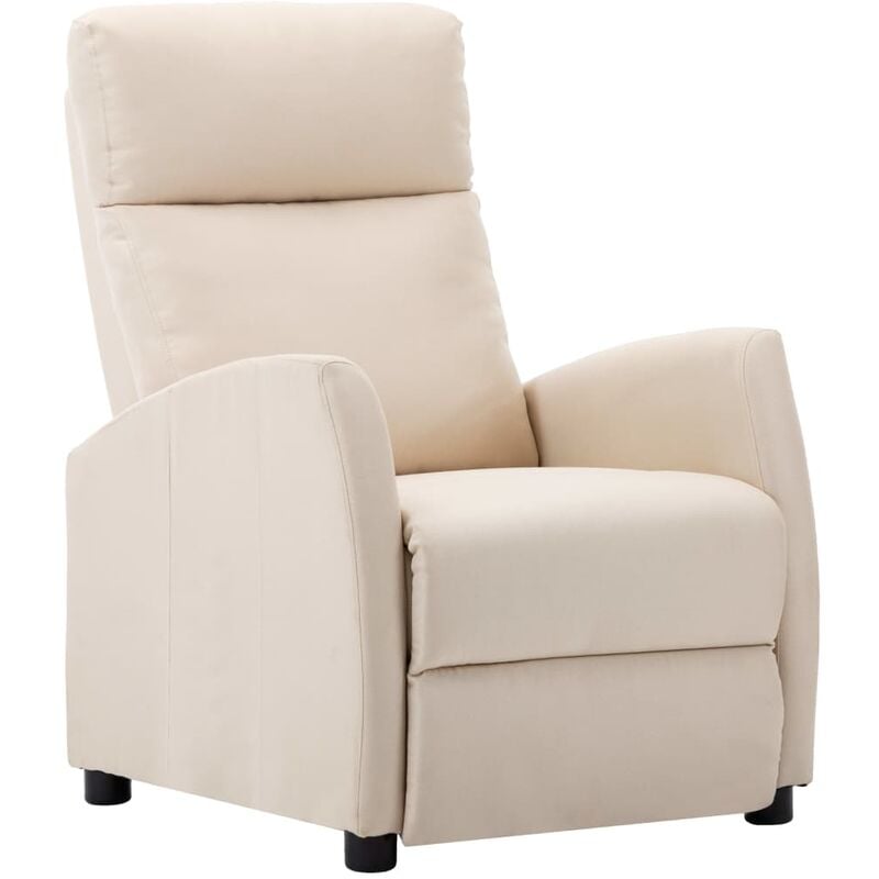 

Sillón reclinable de tela color crema