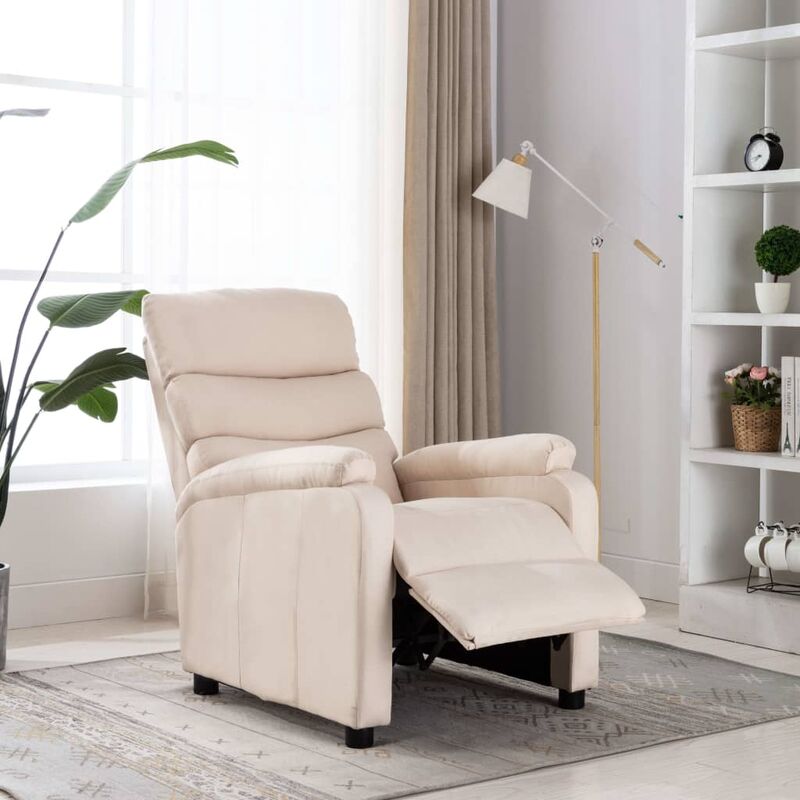 

Sillón reclinable de tela crema