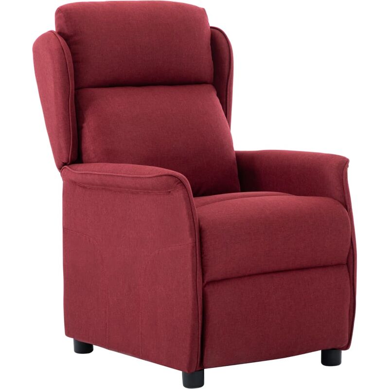 

Sillón Reclinable de Tela Rojo Tinto - Rojo - Vidaxl
