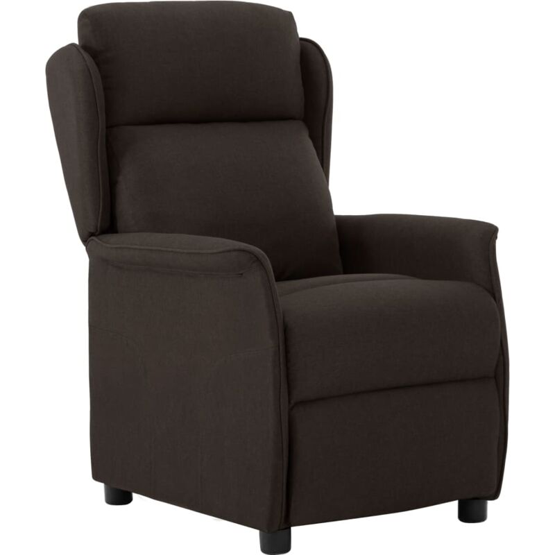 

Sillón Reclinable de Tela Marrón Oscuro - Marrón - Vidaxl
