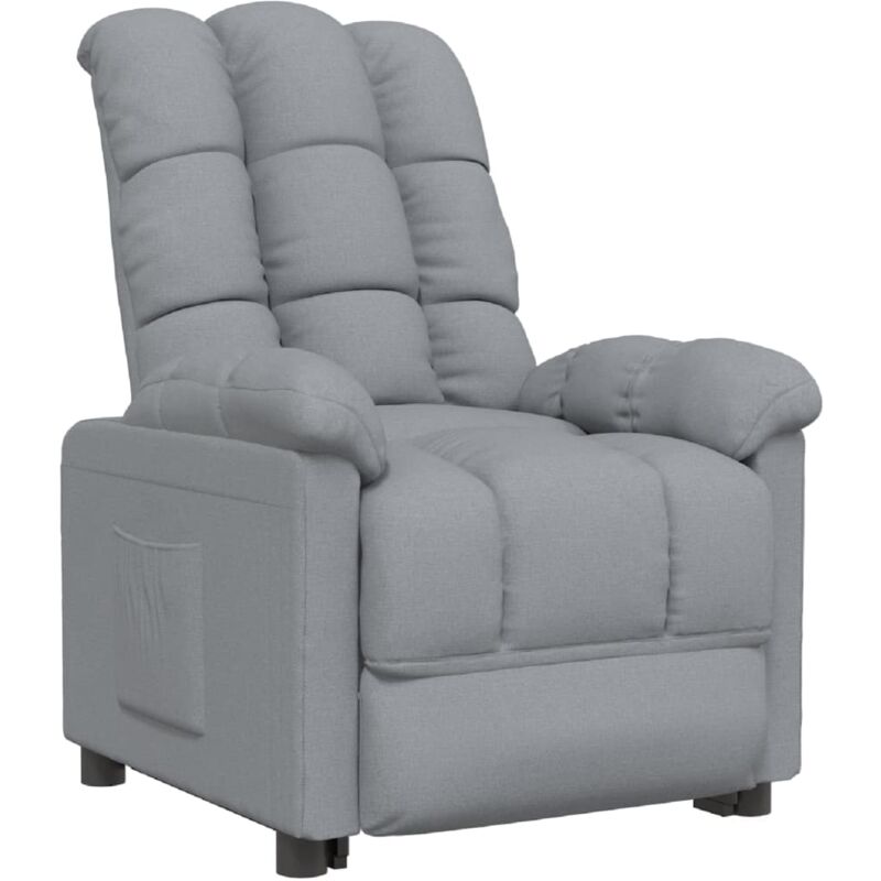 

Sillón Reclinable de Tela Gris Claro - Gris - Vidaxl