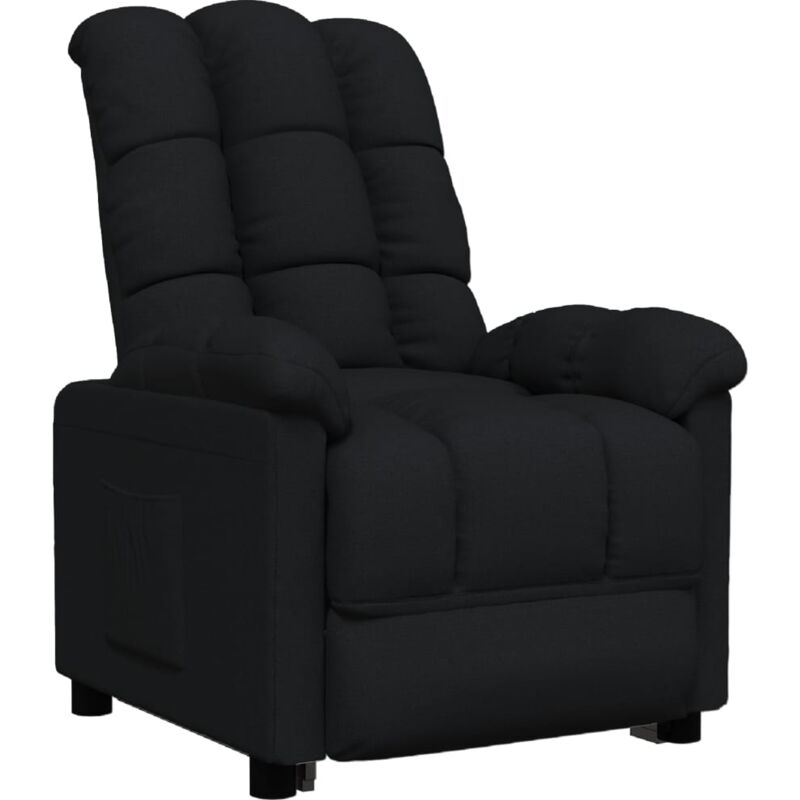 

Sillón Reclinable de Tela Negro - Negro - Vidaxl