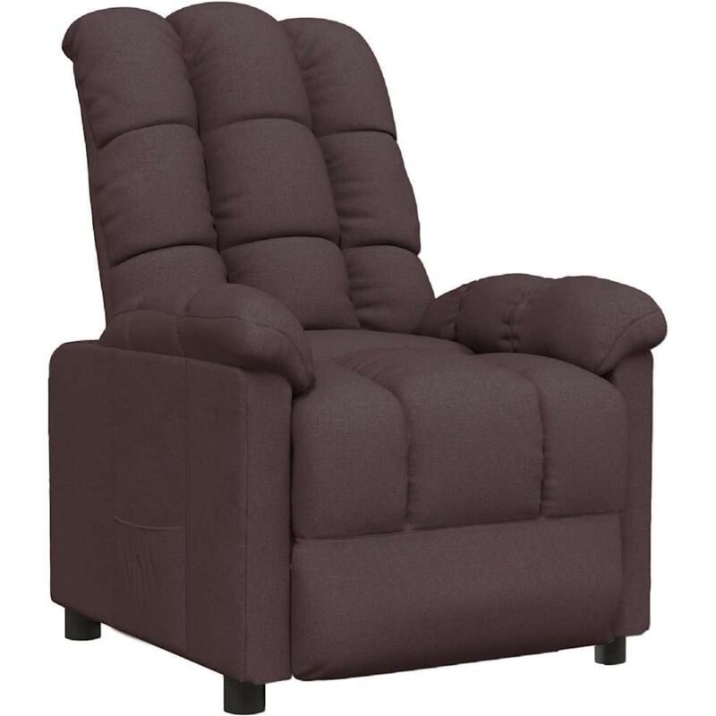 

Sillón Reclinable de Tela Marrón Oscuro - Marrón - Vidaxl