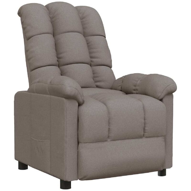 

Sillón Reclinable de Tela Gris Taupe - Gris Topo - Vidaxl