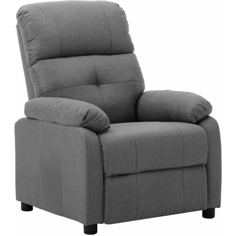 

Sillon reclinable de tela gris claro