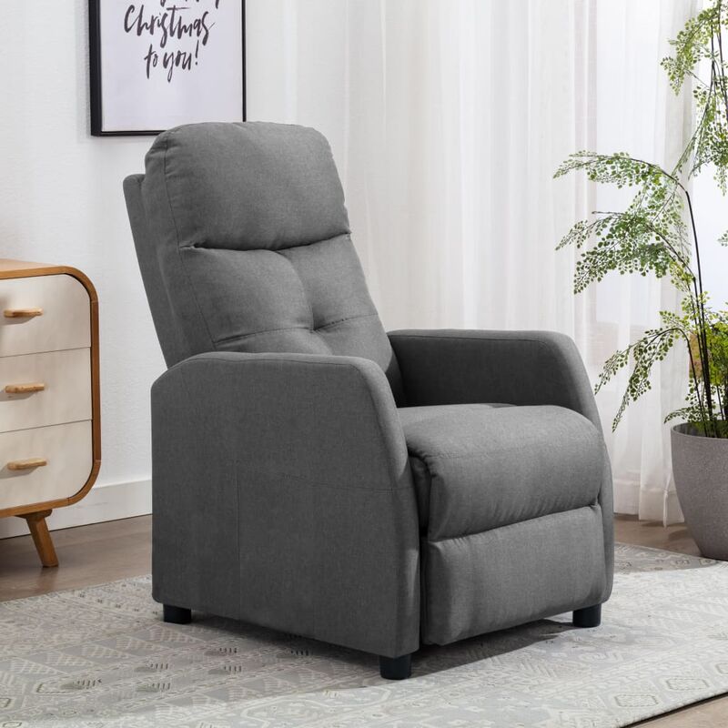 

Sillón reclinable de tela gris claro
