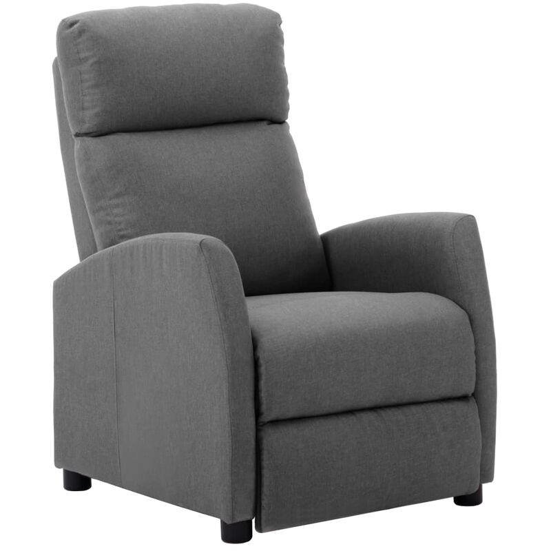 

Sillón reclinable de tela gris claro