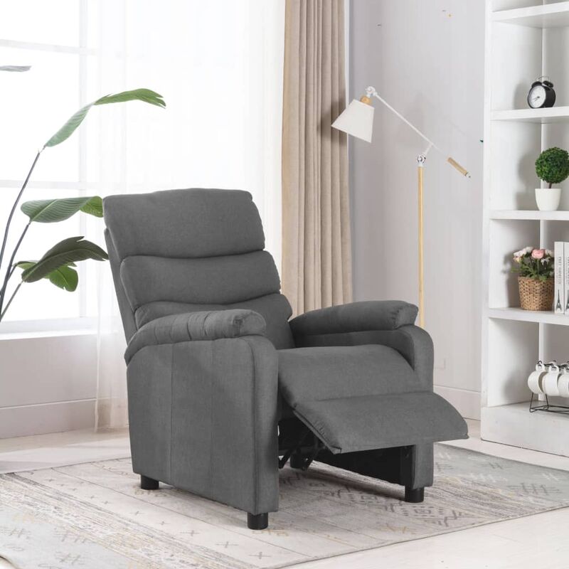 

Sillón reclinable de tela gris claro