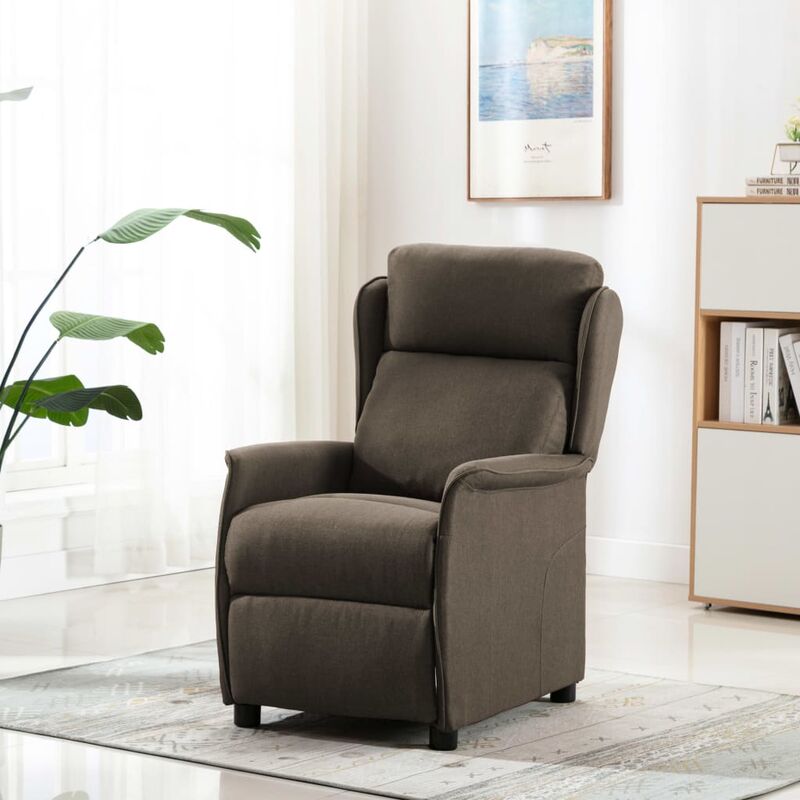 

Sillón reclinable de tela gris taupe