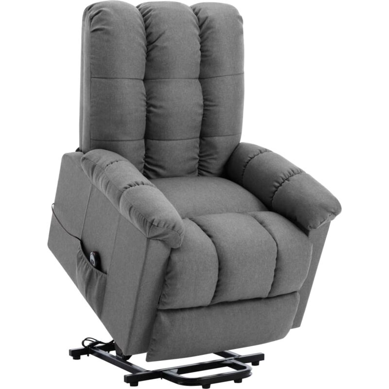 

Sillón Reclinable de Tela Gris Claro - Gris - Vidaxl