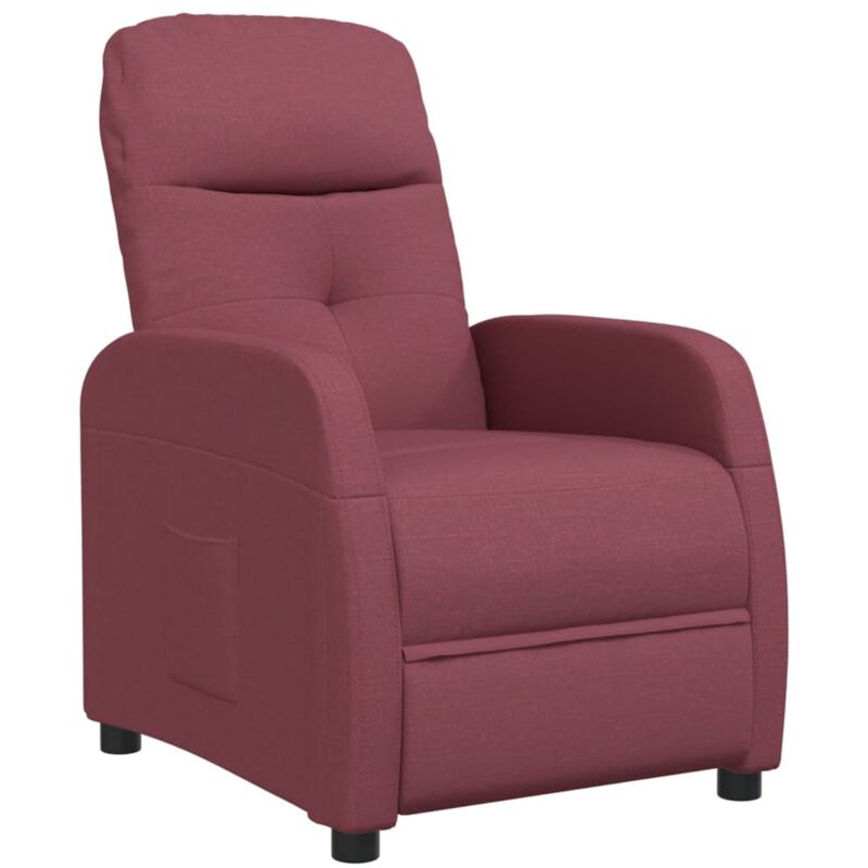 

Sillón Reclinable de Tela Rojo Tinto - Rojo - Vidaxl