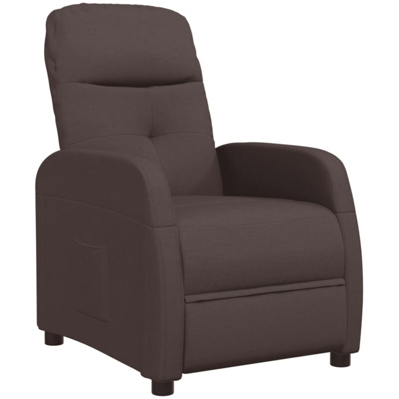 

Sillón Reclinable de Tela Marrón Oscuro - Marrón - Vidaxl