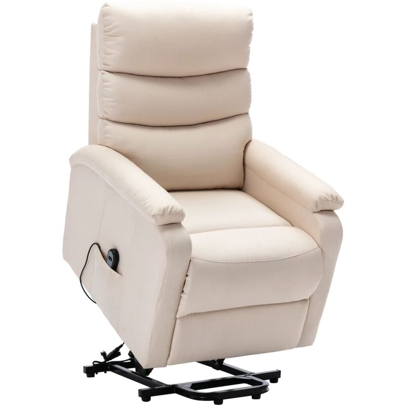 

Sillón Reclinable de Tela Crema - Crema - Vidaxl
