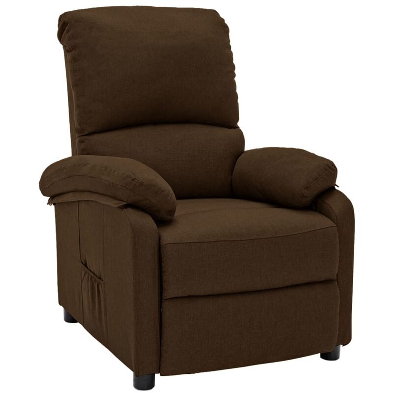 

Sillón reclinable de tela marrón oscuro