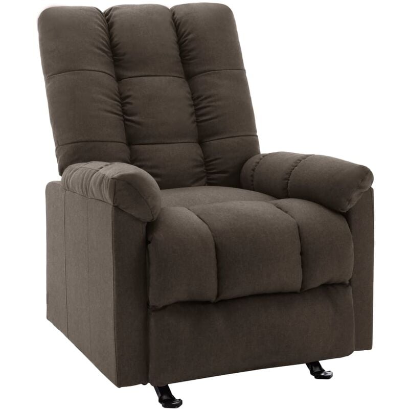

Sillón reclinable de tela marrón oscuro