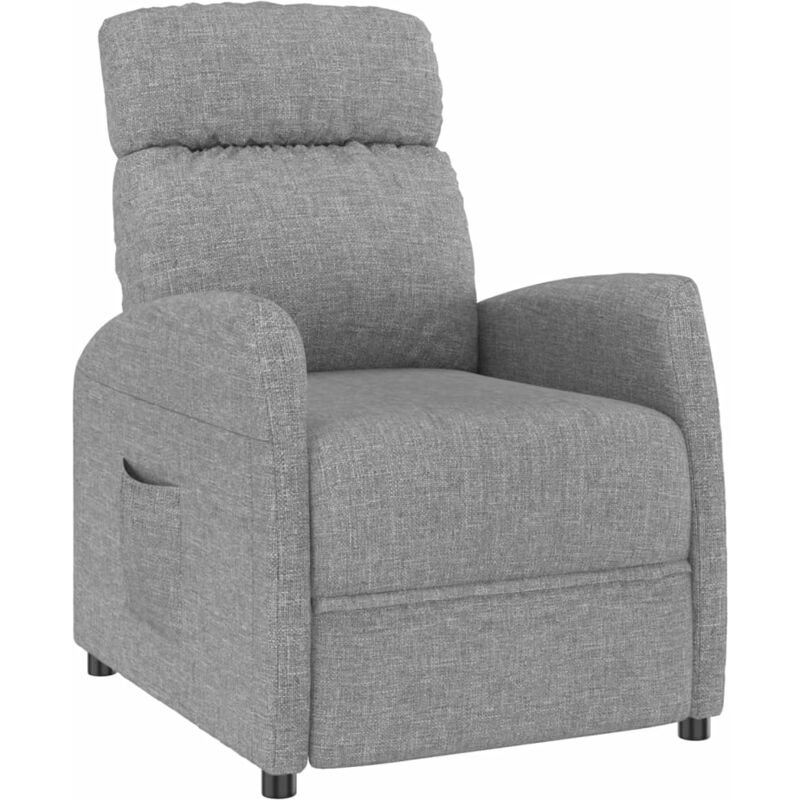 

Sillón Reclinable de Tela Gris Claro - Gris - Vidaxl