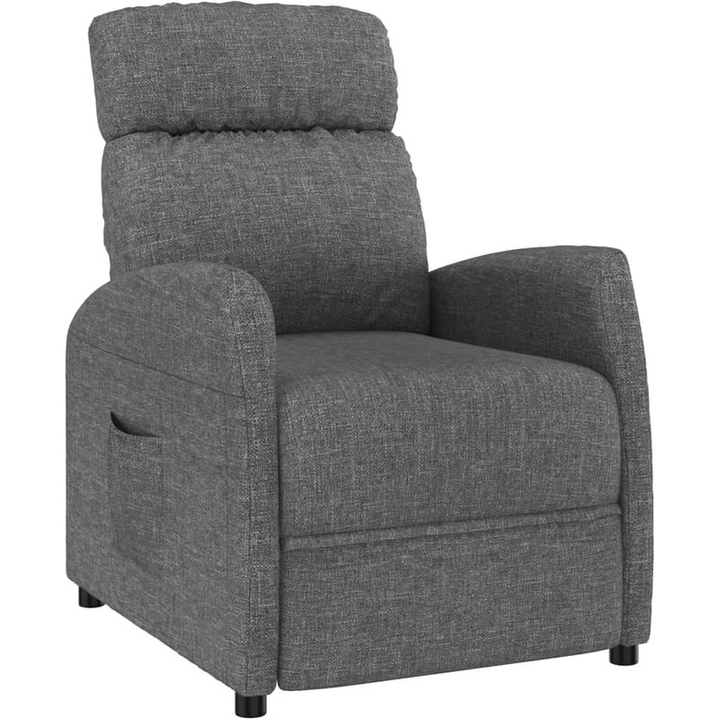 

Sillón Reclinable de Tela Gris Oscuro - Gris - Vidaxl