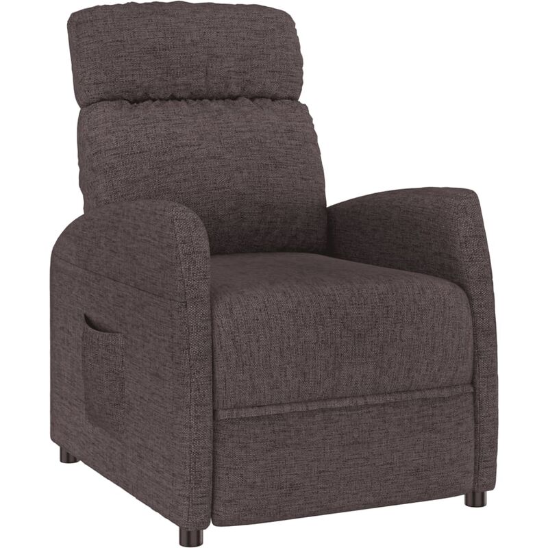 

Sillón Reclinable de Tela Marrón Oscuro - Marrón - Vidaxl