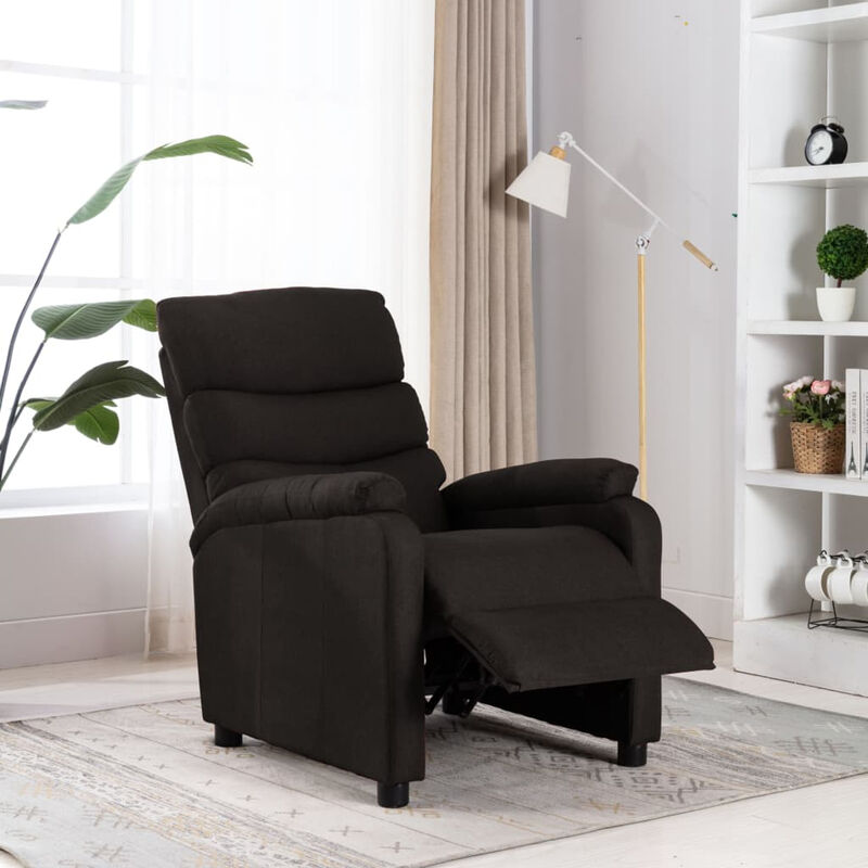 

Sillon reclinable de tela marron oscuro
