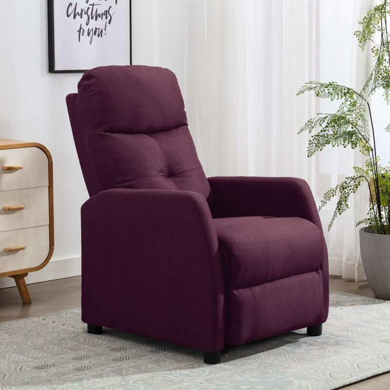 

Happyshopping - Sillon reclinable de tela morado