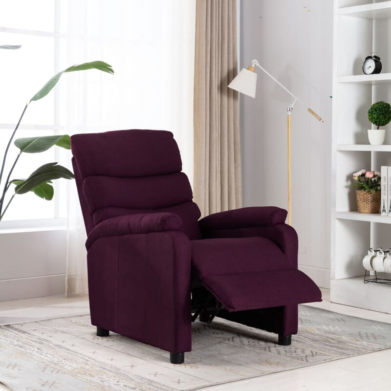 

Sillon reclinable de tela morado
