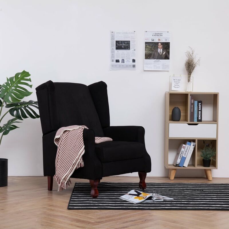 

Sillón reclinable de tela negro