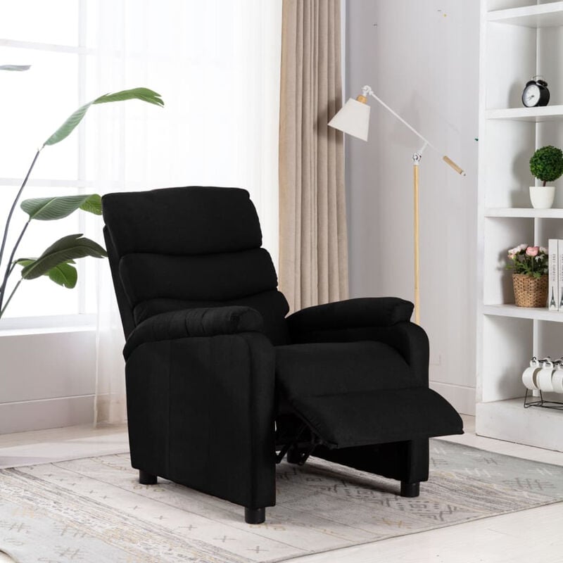 

Sillon reclinable de tela negro