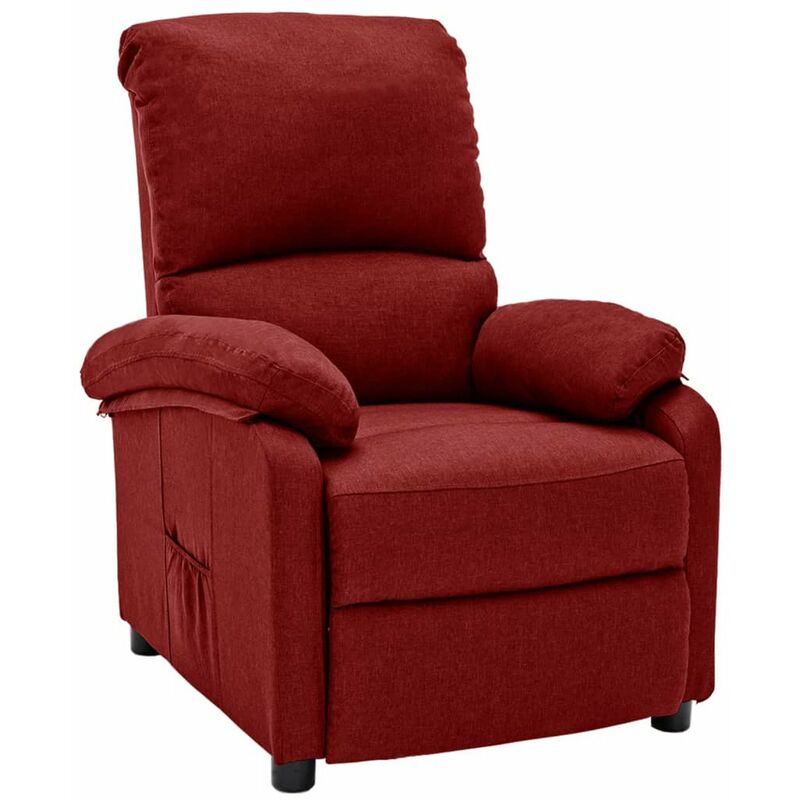 

Sillon reclinable de tela rojo tinto